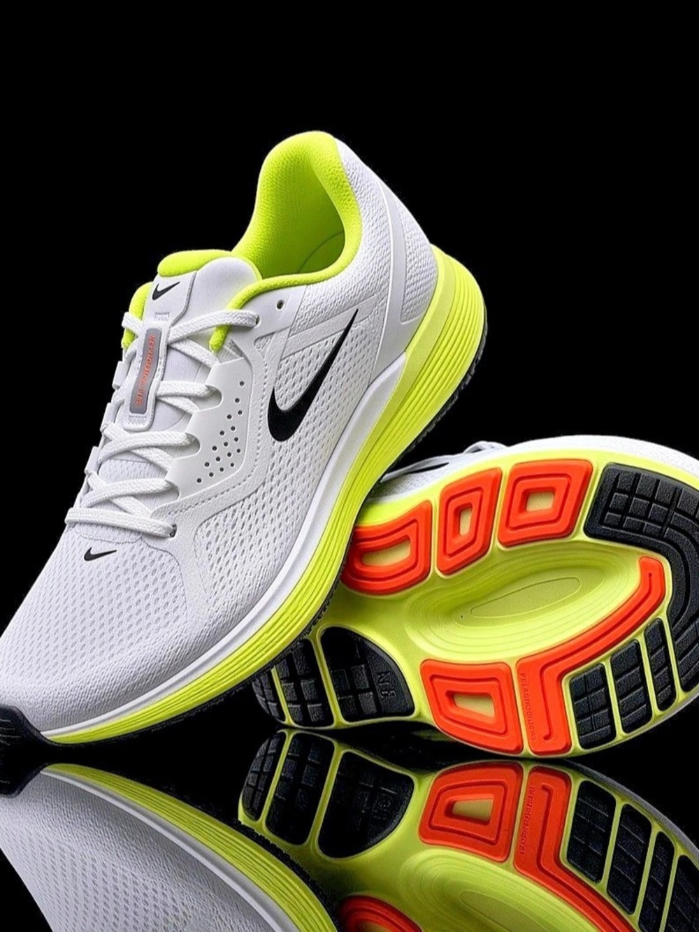 Nike Structure Plus Athletic Shoes White & Green